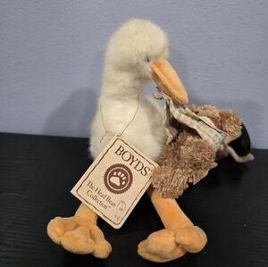 Boyds Plush Sammy Stork Head Bean Thinkin of Ya Series